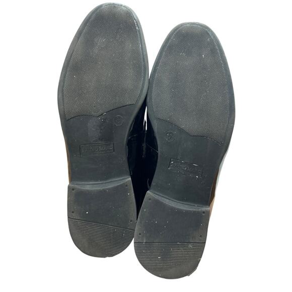 Bruno Marc Boys Size 6 Shiny Black Slip On Loafers Formal Low Heel Tuxedo Shoes - Picture 8 of 8